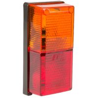 Farol traseiro, retangular, 12-24V, 165x80x51mm,