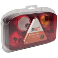 Farol traseiro esq. retangular, 12/24V, branco/laranja/vermelho, 238x138x54.5mm,