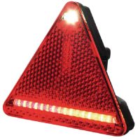 Farol traseiro dir. LED multifunções, retangular, 12-24V, 163x144x38.8mm,
