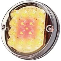 Farol traseiro LED multifunções, redondo, 12-24V, Ø 115mm, 5 pinos,