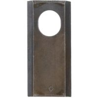 Lâmina de corte esquerda/direita oval 90x42x4 mm 24,0x20,5 mm, adequado para Kongskille JF/Stoll, pacote de 25 unidades.