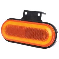 Luz de sinalização LED, com indicador de direção, retangular, 12-24V, 124x49x20mm,