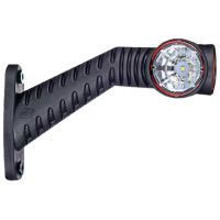 Luz de sinalização LED Esq., 0.7/1.4W, 12/24V, branco/laranja/vermelho, 125x55x175mm, 3 LEDs,