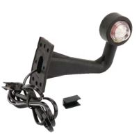 Luz de sinalização LED Esq., redondo, 12/24V, vermelho/branco, de aparafusar