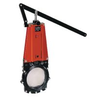 Válvula de guilhotina DN150mm, acionamento de alavanca