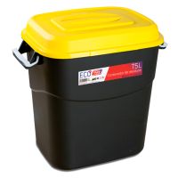 Contentor do Lixo Eco Tayg 75 l. Preto / yellow