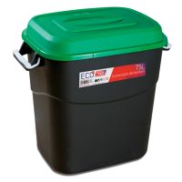 Contentor do Lixo Eco Tayg 75 l. Preto / Verde