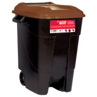 Contentor do Lixo Eco Tayg 100 l. Preto / Castanho