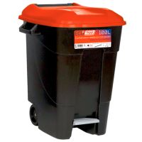 Contentor do Lixo Eco Tayg 100 l. Preto / Vermelho (pedal)