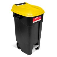 Contentor do Lixo Eco Tayg 120 l. Preto / yellow (pedal)