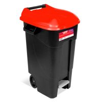 Contentor do Lixo Eco Tayg 120 l. Preto / Vermelho (pedal)