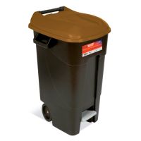 Contentor do Lixo Eco Tayg 120 l. Preto / Castanho(pedal)