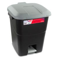 Contentor do Lixo Eco Tayg 50 l. Preto/ gris Pedal