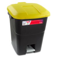Contentor do Lixo Eco Tayg 50 l. Preto/ amarillo Pedal