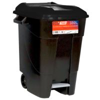 Contentor do Lixo Eco Tayg 100 l. Preto / Preto (pedal)