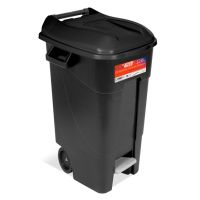 Contentor do Lixo Eco Tayg 120 l. Preto / Preto (pedal)