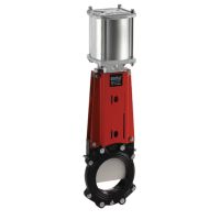 Válvula de guilhotina DN200mm, acionamento pneumático