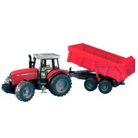 Trator MF 7480 com reboque
