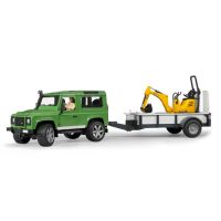 Land Rover com reboque + escavadora
