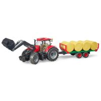 Case IH Optum 300 CVX com carregador frontal e reboque