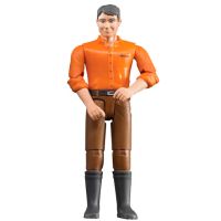Homem (calças de ganga castanhas)
