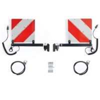 Conjunto de sinais de aviso de excesso de largura, suporte telescópico retrátil de troca rápida, luz de sinalização 12/24V
