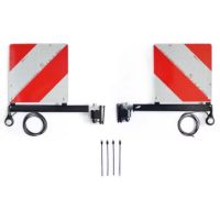 Conjunto de sinais de aviso de excesso de largura, suporte telescópico retrátil de troca rápida, luz de sinalização 12/24V (conectores Aspöck)
