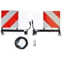 Conjunto de sinais de aviso de excesso de largura, suporte telescópico retrátil de troca rápida, farol traseiro 12V