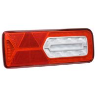 Farol traseiro dir. LED, retangular, 24V, branco/âmbar, de aparafusar, 350x130x40mm, AMP 7 pinos, Vignal