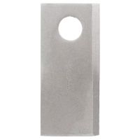 Lâmina de gadanheira ESQ. 107x48x4mm Ø18.50mm, adequada para Vicon/PZ (embalagem de 25 unid.)