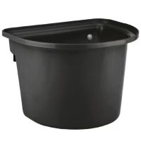 Balde com suporte, 12L, preto