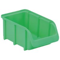 Caixa de arrumação 100x165x75mm, capacidade de 0,73l, em polipropileno verde, Linbin nº 2 da Hünersdorff