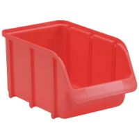 Caixa de arrumação 145x240x125 mm, capacidade 3l, polipropileno vermelho, Linbin n.º 3 by Hünersdorff