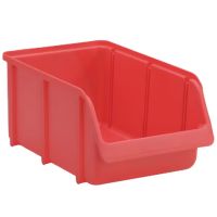 Caixa de arrumação 205x335x155 mm, capacidade 7l, polipropileno vermelho, Linbin n.º 4 by Hünersdorff