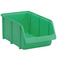 Caixa de armazenamento 205x335x155 mm, 7l de capacidade, polipropileno verde, Linbin no.4 por Hünersdorff