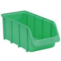 Caixa de arrumação 146x318x127mm, capacidade de 4,24l, em polipropileno verde, Linbin nº 3L da Hünersdorff