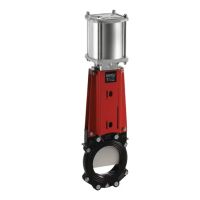 Válvula de guilhotina DN150mm, acionamento pneumático