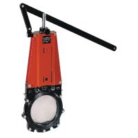 Válvula de guilhotina de DN200mm com alavanca de acionamento