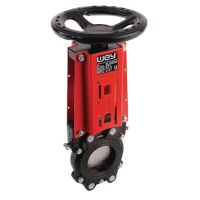 Válvula de guilhotina de DN80mm com volante de acionamento