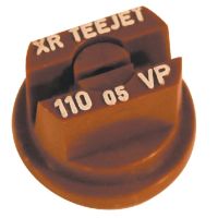 Bico padrão, duplo, jato plano XR 110° 05, plástico, castanho, TeeJet