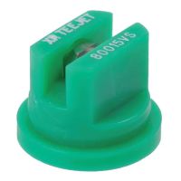 Bico padrão, duplo jato plano XR 80° 015, aço inoxidável, verde, TeeJet