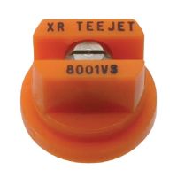 Bico padrão, duplo jato plano XR 80° 01, aço inoxidável, laranja, TeeJet