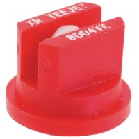 Bico padrão, duplo jato plano XR 80° 04, Cerâmico, Vermelho, TeeJet