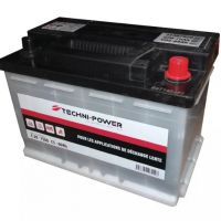 BATERIA 12V-75AH DESCARGA LENTA + À DIREITA TECHNI-POWER