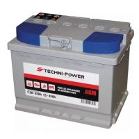 BATERIA 12V 60AH DESCARGA LENTA AGM LAZER + A DIREITA TECHNI POWER