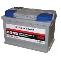 BATERIA 12V 70AH DESCARGA LENTA AGM LAZER + A DIREITA TECHNI POWER