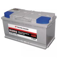 BATERIA 12V 90AH DESCARGA LENTA AGM LAZER + A DIREITA TECHNI POWER