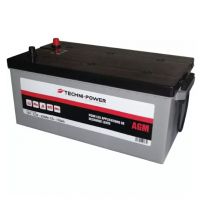 BATERIA 12V 205AH DESCARGA LENTA AGM LAZER + A ESQUERDA TECHNI POWER