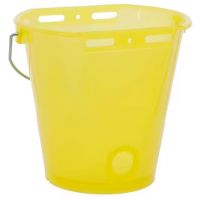 Balde de alimentação amarelo transparente 8L