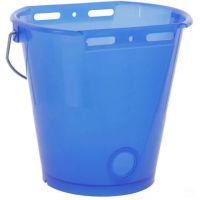 Balde de alimentação azul transparente 8L